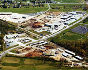 Aerial Photo of Fishersville Sawmill and Lumberyard